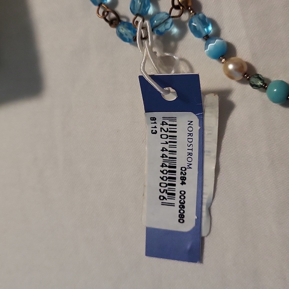 Blue stone and crystal necklace - Picture 5 of 5